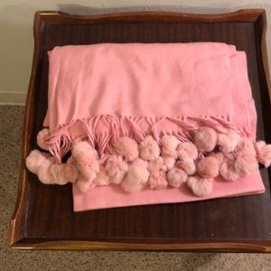 Bright Pink Wool Shawl/Scarf/Wrap